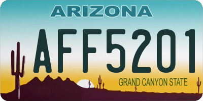 AZ license plate AFF5201