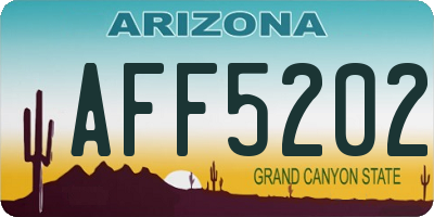 AZ license plate AFF5202