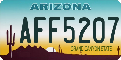 AZ license plate AFF5207