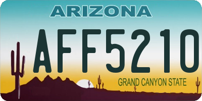 AZ license plate AFF5210