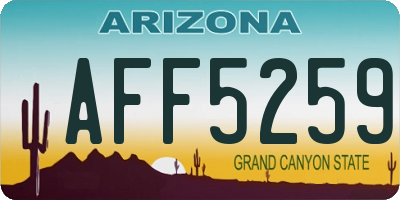 AZ license plate AFF5259