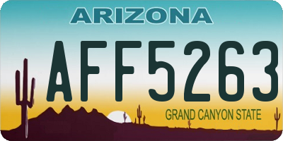 AZ license plate AFF5263