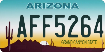 AZ license plate AFF5264