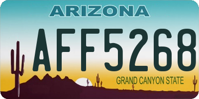 AZ license plate AFF5268