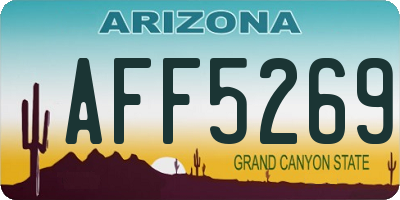 AZ license plate AFF5269