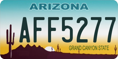 AZ license plate AFF5277