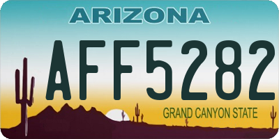 AZ license plate AFF5282