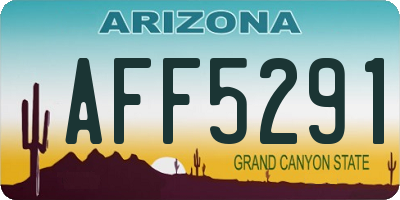 AZ license plate AFF5291