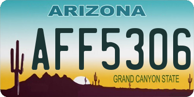 AZ license plate AFF5306