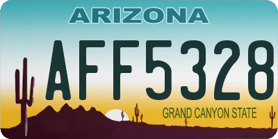 AZ license plate AFF5328