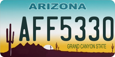 AZ license plate AFF5330
