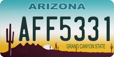 AZ license plate AFF5331