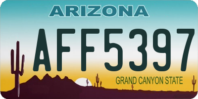AZ license plate AFF5397