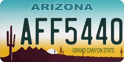 AZ license plate AFF5440