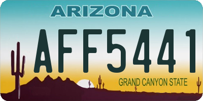 AZ license plate AFF5441