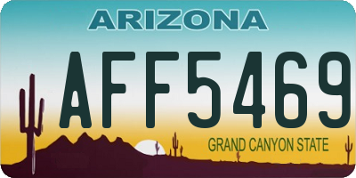 AZ license plate AFF5469