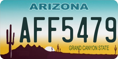 AZ license plate AFF5479