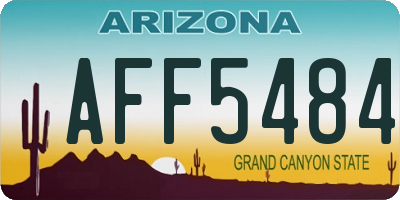 AZ license plate AFF5484