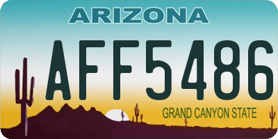 AZ license plate AFF5486