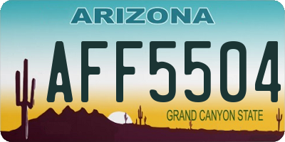 AZ license plate AFF5504