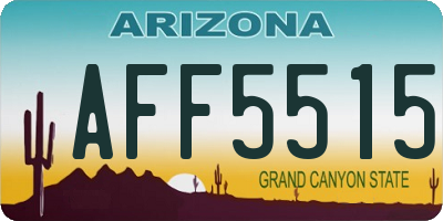 AZ license plate AFF5515
