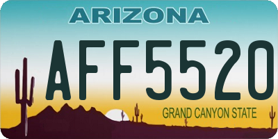 AZ license plate AFF5520