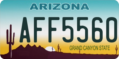 AZ license plate AFF5560