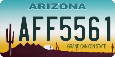 AZ license plate AFF5561
