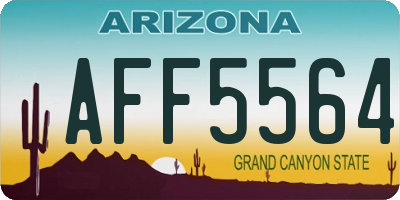 AZ license plate AFF5564