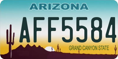 AZ license plate AFF5584