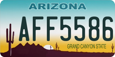 AZ license plate AFF5586
