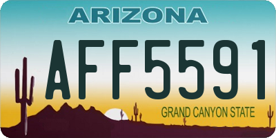 AZ license plate AFF5591