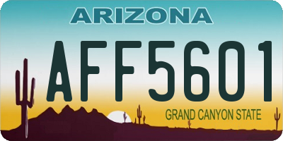 AZ license plate AFF5601
