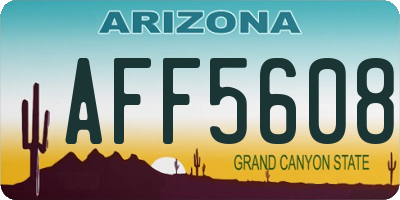 AZ license plate AFF5608