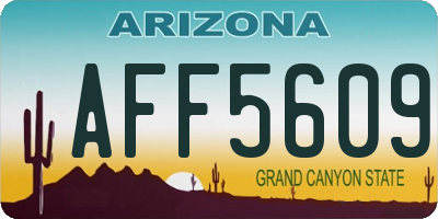 AZ license plate AFF5609