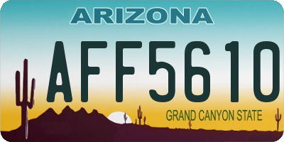 AZ license plate AFF5610