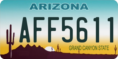 AZ license plate AFF5611