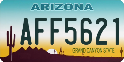 AZ license plate AFF5621