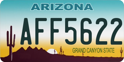AZ license plate AFF5622