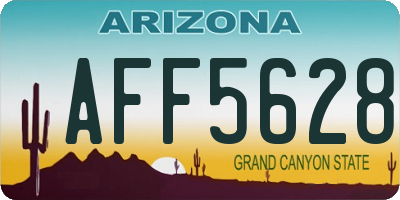AZ license plate AFF5628