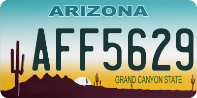 AZ license plate AFF5629