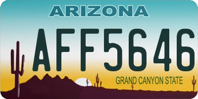 AZ license plate AFF5646