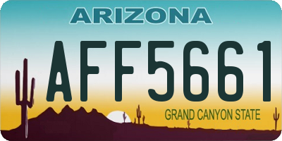 AZ license plate AFF5661