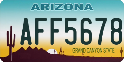AZ license plate AFF5678