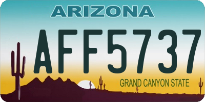 AZ license plate AFF5737
