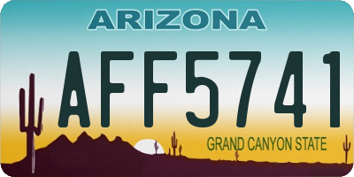 AZ license plate AFF5741
