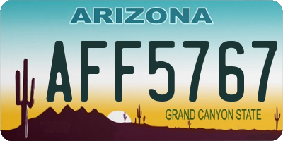 AZ license plate AFF5767