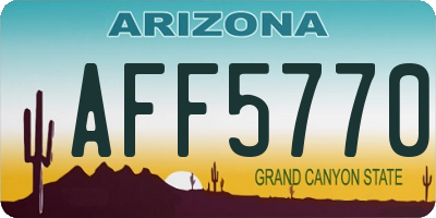 AZ license plate AFF5770
