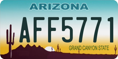 AZ license plate AFF5771