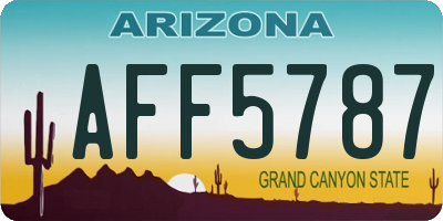 AZ license plate AFF5787